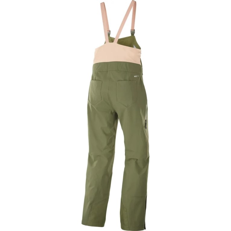 Pantalones De Esquí Salomon Stance 3L Bib Mujer Verde Oliva | MX QWEZ013